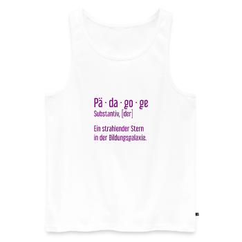 Pädagoge Pädagogen Schule Lehrer Unterricht - Männer Premium Bio Tank Top - Weiß - Vorne - Michal (187cm)