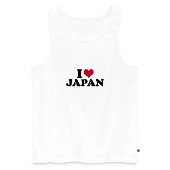 I Love Japan - Männer Premium Bio Tank Top - Weiß - Vorne - Michal (187cm)