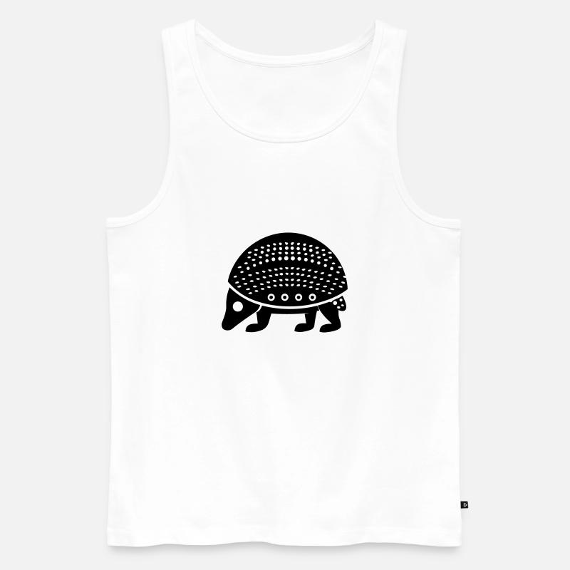 Gürteltier - Männer Premium Bio Tank Top - Weiß