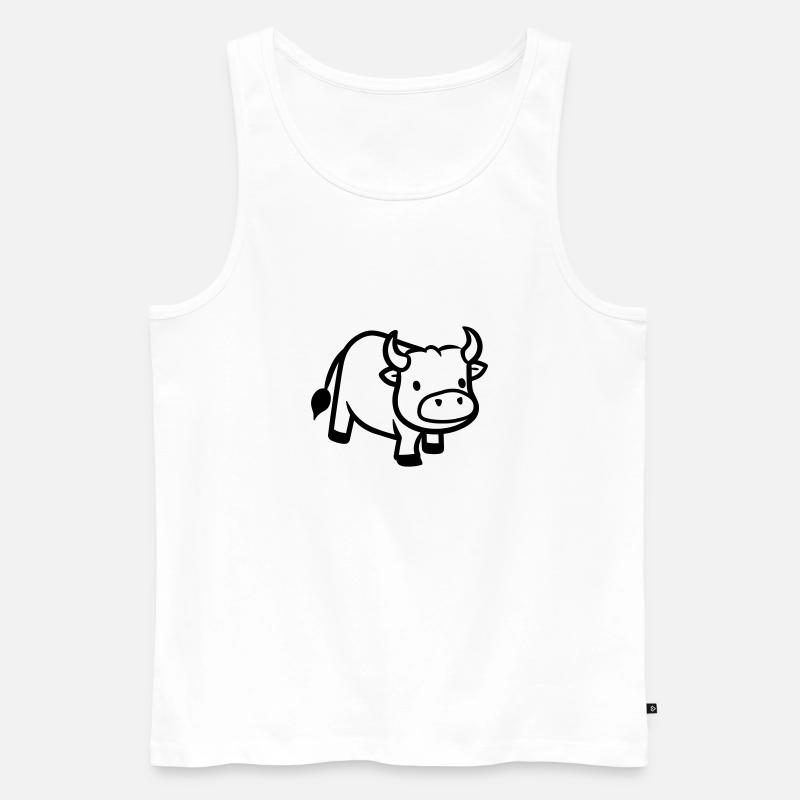 Stier - Männer Premium Bio Tank Top - Weiß