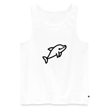 dolphin - Men's Premium Organic Tank Top - white - Front - AI Model Male 178 light (178cm)
