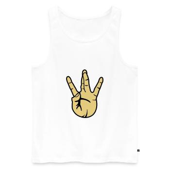 westside hand - Männer Premium Bio Tank Top - Weiß - Vorne - AI Model Male 178 light (178cm)