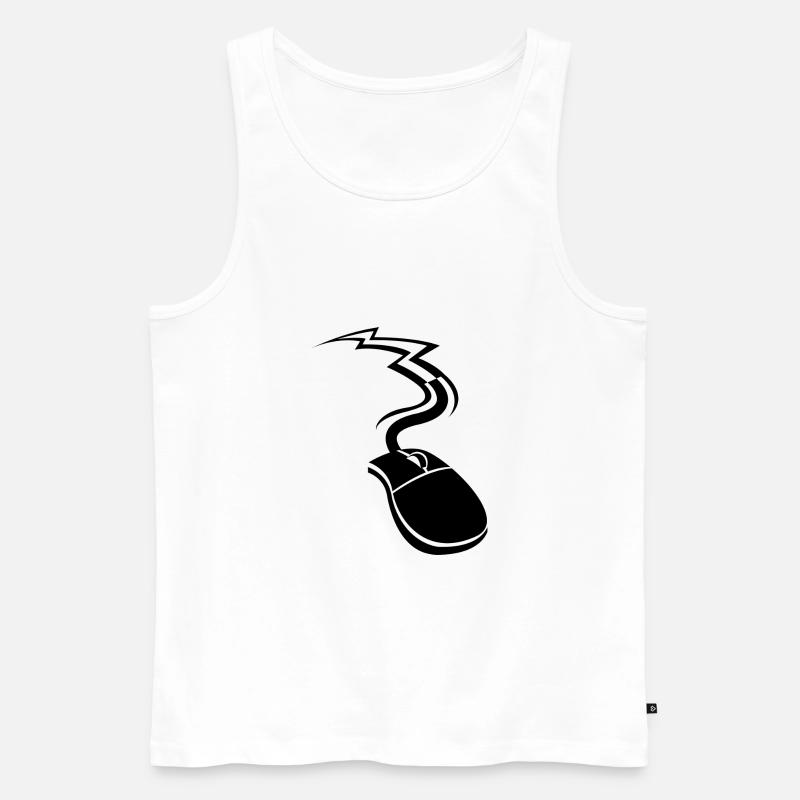 Computer Maus Design - Männer Premium Bio Tank Top - Weiß