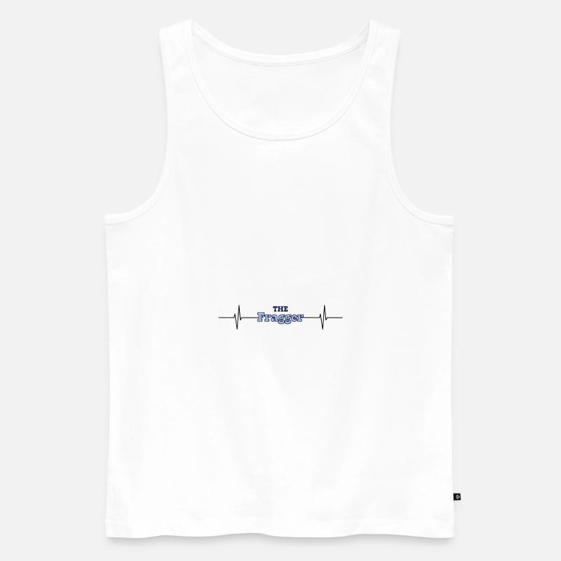"The Fragger" Design - Männer Premium Bio Tank Top - Weiß