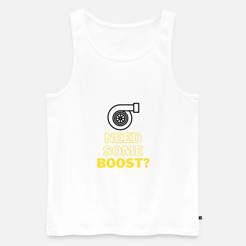 Need some Boost - Männer Premium Bio Tank Top - Weiß
