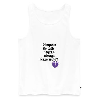 Teyze Oluyorsun - Männer Premium Bio Tank Top - Weiß - Vorne - AI Model Male 178 light (178cm)