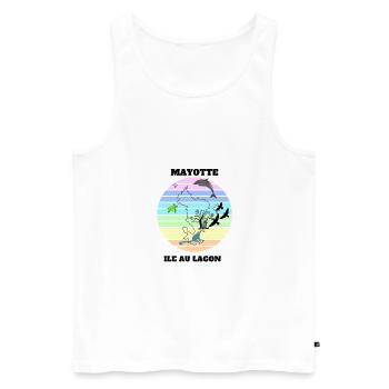 LANDSCHAFT VON MAYOTTE - Männer Premium Bio Tank Top - Weiß - Vorne - AI Model Male 178 light (178cm)