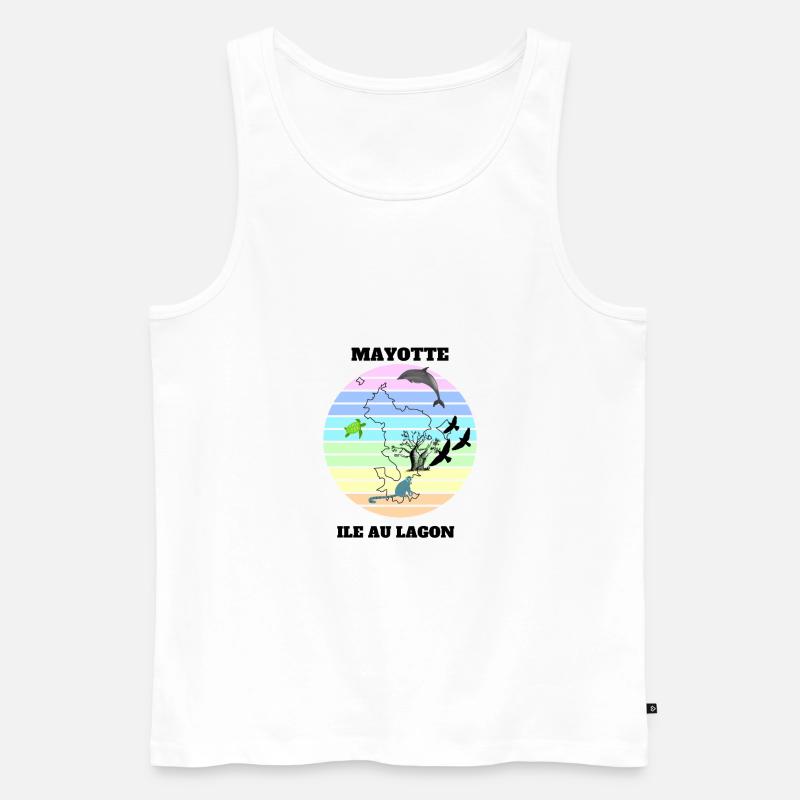 LANDSCHAFT VON MAYOTTE - Männer Premium Bio Tank Top - Weiß