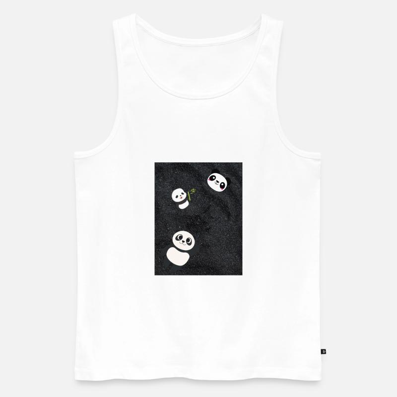 Panda - Männer Premium Bio Tank Top - Weiß