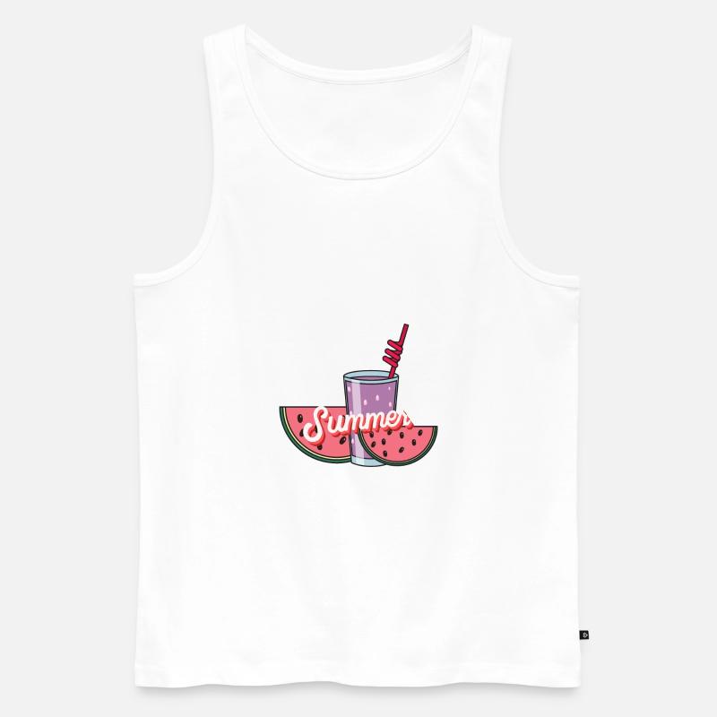 Summer - Männer Premium Bio Tank Top - Weiß