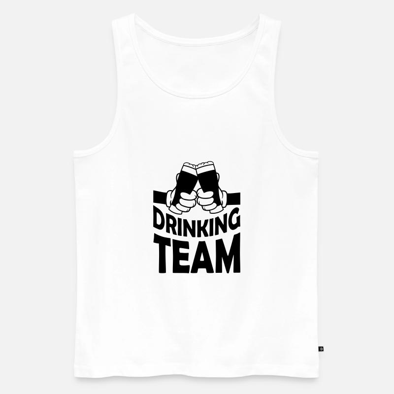 Freunde Drinking Team Bier - Männer Premium Bio Tank Top - Weiß