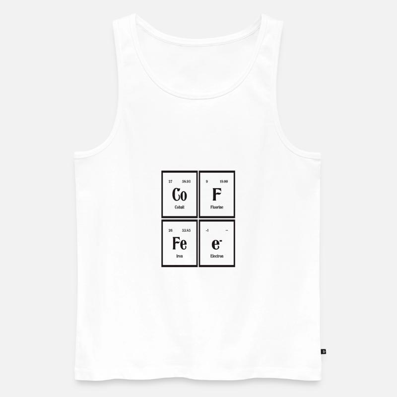 Kaffee | Periodensystem der Elemente - Männer Premium Bio Tank Top - Weiß