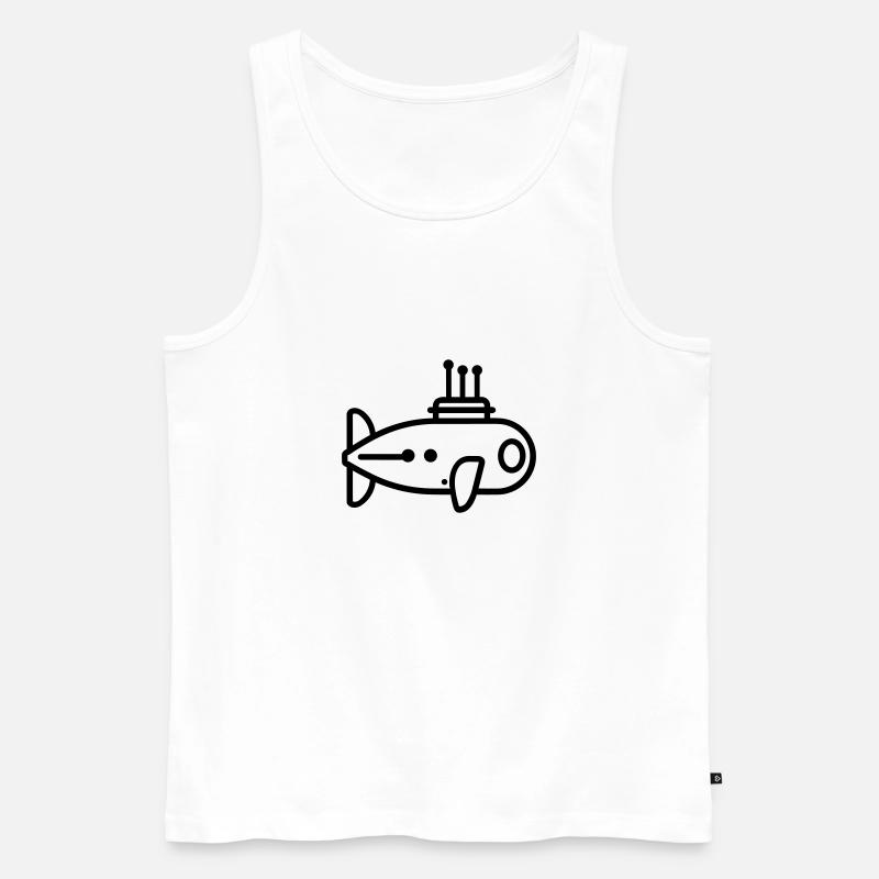 U-Boot-Boot - Männer Premium Bio Tank Top - Weiß