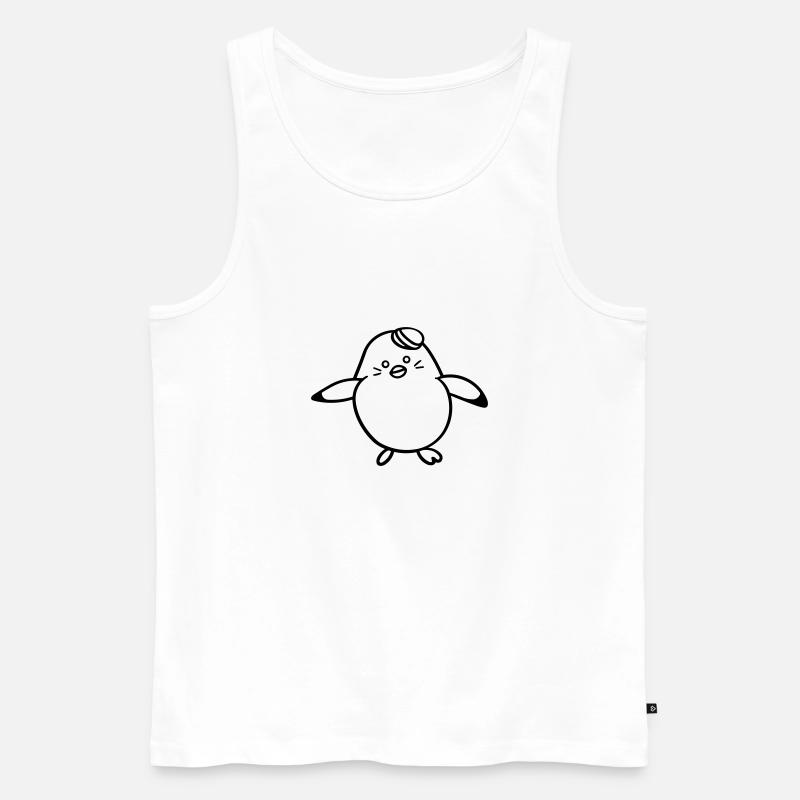 Pinguin - Männer Premium Bio Tank Top - Weiß