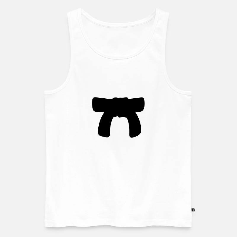 Gürtel - Männer Premium Bio Tank Top - Weiß