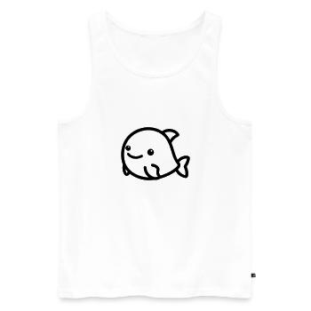 Delfin - Männer Premium Bio Tank Top - Weiß - Vorne - Michal (187cm)