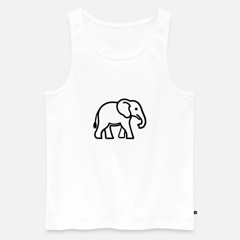 Elefant - Männer Premium Bio Tank Top - Weiß