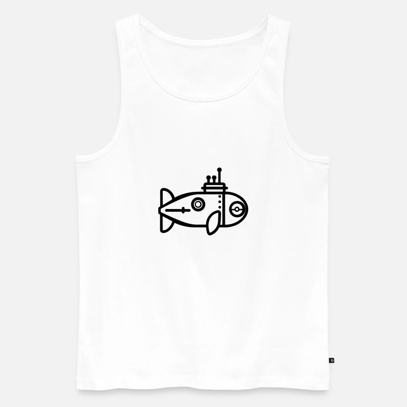 U-Boot-Boot - Männer Premium Bio Tank Top - Weiß