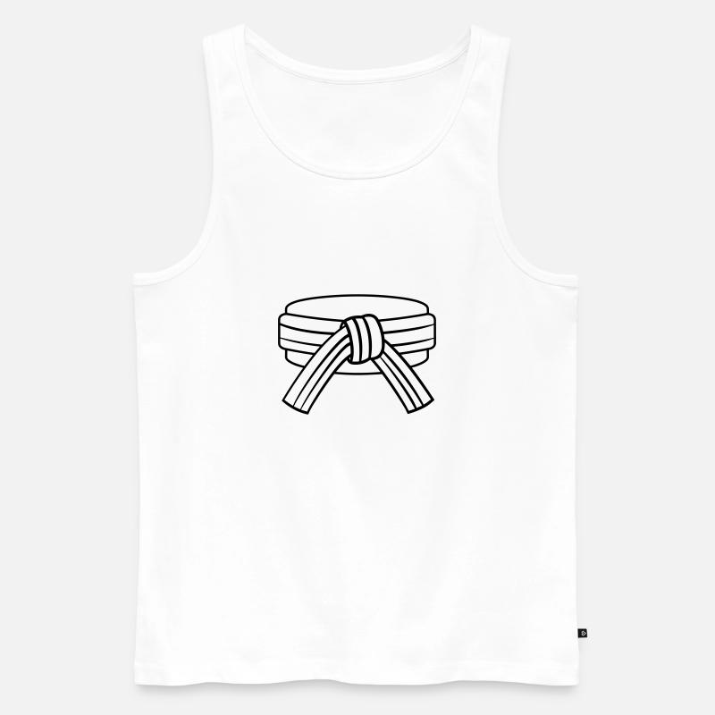 Gürtel - Männer Premium Bio Tank Top - Weiß