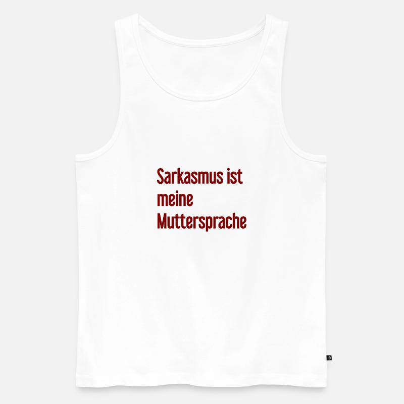 Sarkasmus-Profi - Männer Premium Bio Tank Top - Weiß