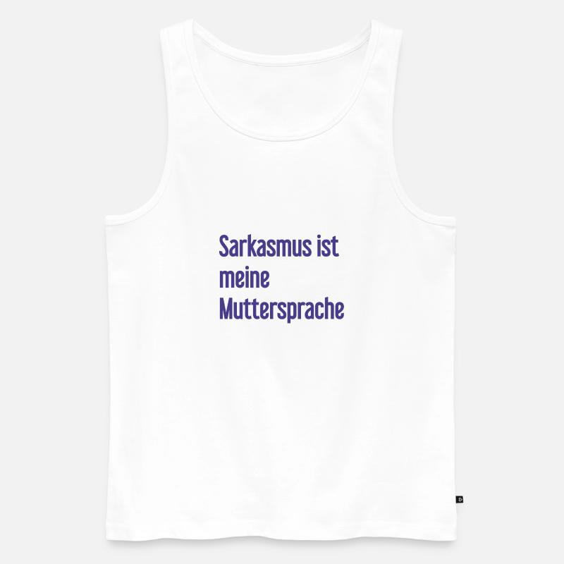 Sarkasmus-Profi - Männer Premium Bio Tank Top - Weiß