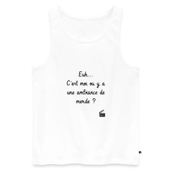Kaameløtt - Réplique Culte - Léodagan - Humour - Débardeur bio Premium Homme - blanc - Devant - AI Model Male 178 light (178cm)