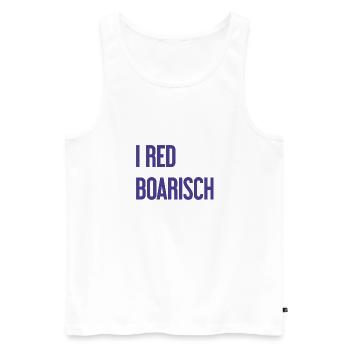 I red boarisch - Men's Premium Organic Tank Top - white - Front - AI Model Male 178 light (178cm)