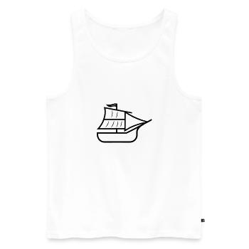Pirate ship - Men's Premium Organic Tank Top - white - Front - AI Model Male 178 light (178cm)