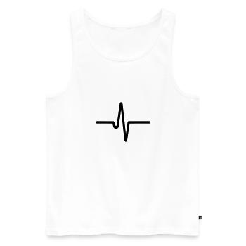 Heartbeat, pulse - Men's Premium Organic Tank Top - white - Front - AI Model Male 178 light (178cm)