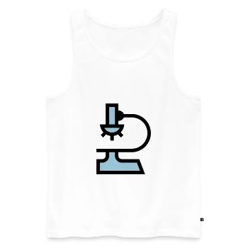 Labor Mikroskop - Männer Premium Bio Tank Top - Weiß - Vorne - Michal (187cm)