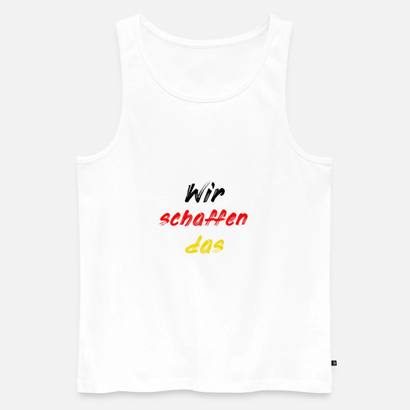 Wir schaffen das - Männer Premium Bio Tank Top - Weiß
