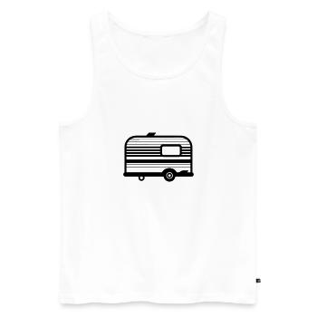 Small caravan - Men's Premium Organic Tank Top - white - Front - AI Model Male 178 light (178cm)