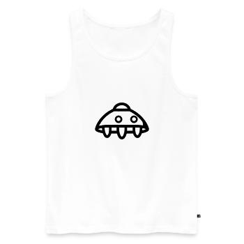 fliegende Untertasse - Männer Premium Bio Tank Top - Weiß - Vorne - AI Model Male 178 light (178cm)