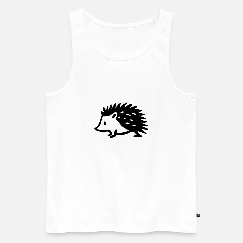 Igel - Männer Premium Bio Tank Top - Weiß