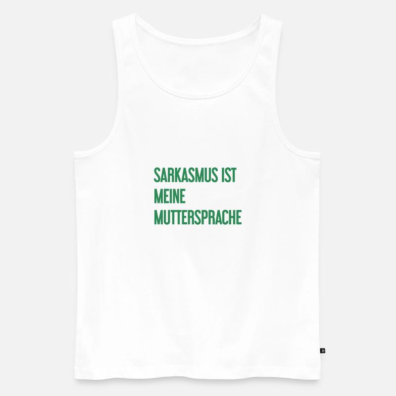 Sarkasmus-Profi - Männer Premium Bio Tank Top - Weiß
