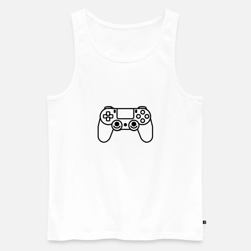 Videospiel-Controller - Männer Premium Bio Tank Top - Weiß