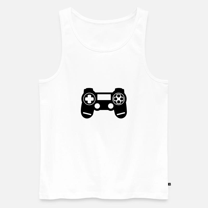Videospiel-Controller - Männer Premium Bio Tank Top - Weiß