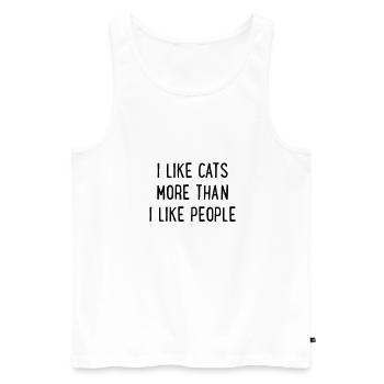 Feline - Men's Premium Organic Tank Top - white - Front - AI Model Male 178 light (178cm)