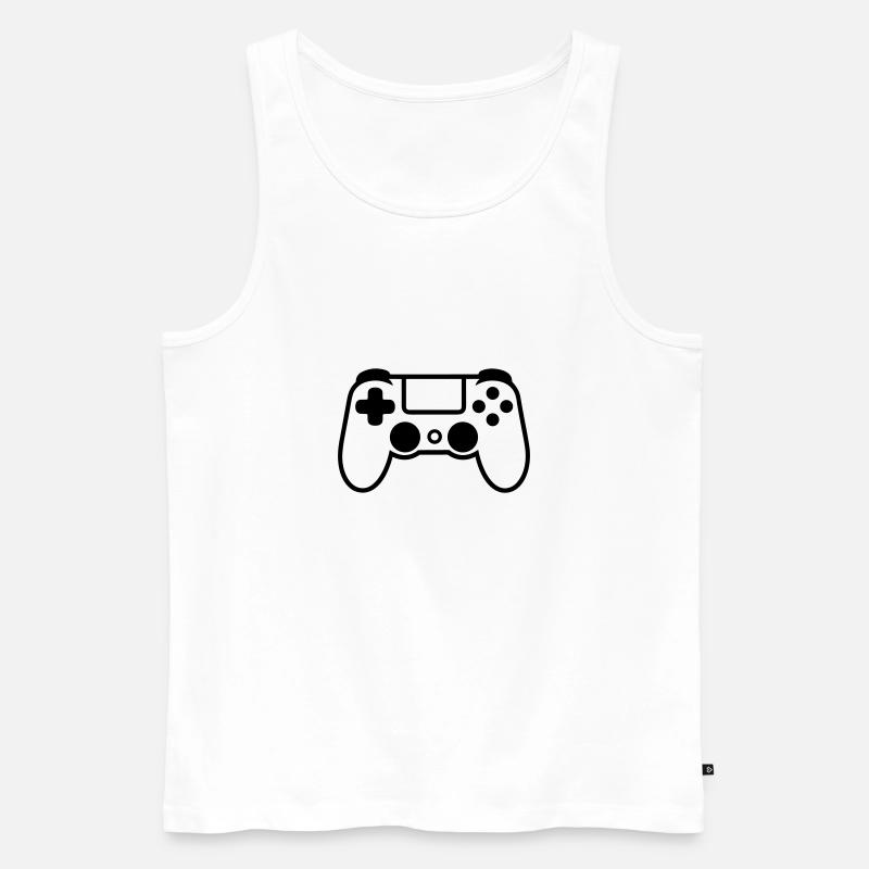 Videospiel-Controller - Männer Premium Bio Tank Top - Weiß