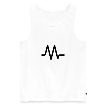 Frequency - Men's Premium Organic Tank Top - white - Front - AI Model Male 178 light (178cm)