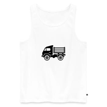 Truck - Men's Premium Organic Tank Top - white - Front - AI Model Male 178 light (178cm)