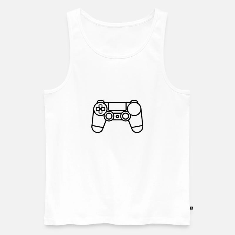 Videospiel-Controller - Männer Premium Bio Tank Top - Weiß