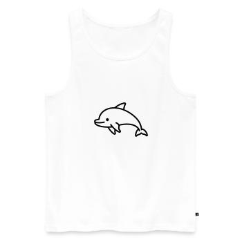 Delfin - Männer Premium Bio Tank Top - Weiß - Vorne - Michal (187cm)