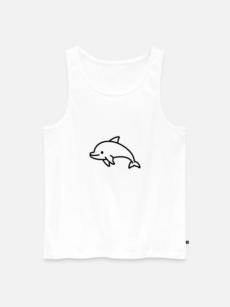 Delfin - Männer Premium Bio Tank Top - Weiß