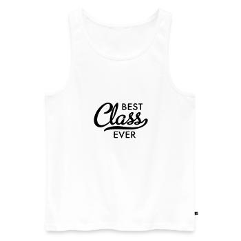 best class - Men's Premium Organic Tank Top - white - Front - AI Model Male 178 light (178cm)