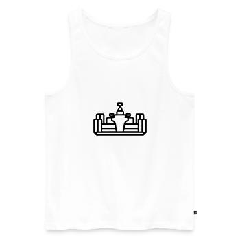 F1-Rennwagen - Männer Premium Bio Tank Top - Weiß - Vorne - AI Model Male 178 light (178cm)
