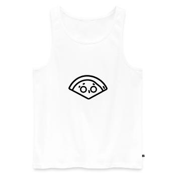 Pizza slice - Men's Premium Organic Tank Top - white - Front - AI Model Male 178 light (178cm)