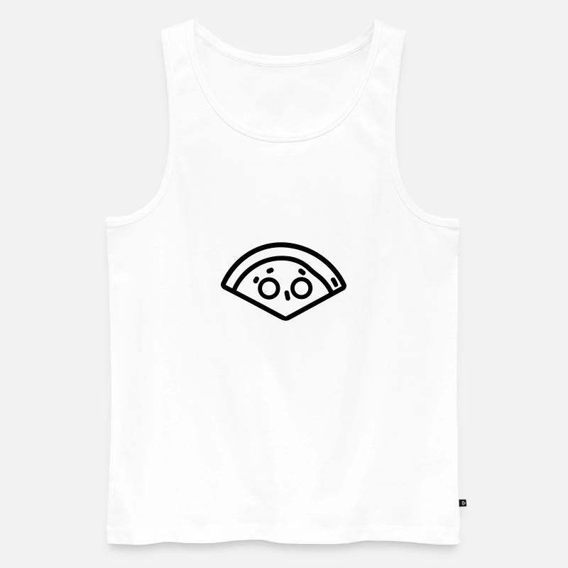 Pizzastück - Männer Premium Bio Tank Top - Weiß
