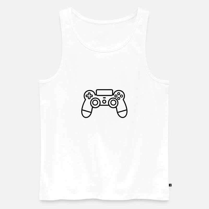 Controller für Videospiele - Männer Premium Bio Tank Top - Weiß