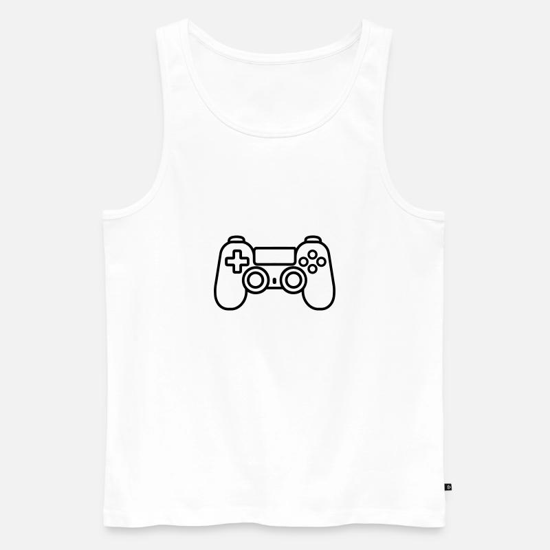 Controller für Videospiele - Männer Premium Bio Tank Top - Weiß